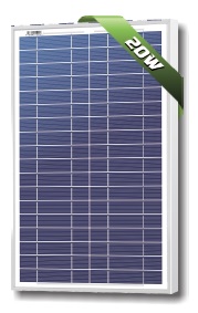 แผงโซล่าเซลล์ Solarland ชนิด Polycrystalline Silicon ขนาด 20W รับประกัน 10 ปี