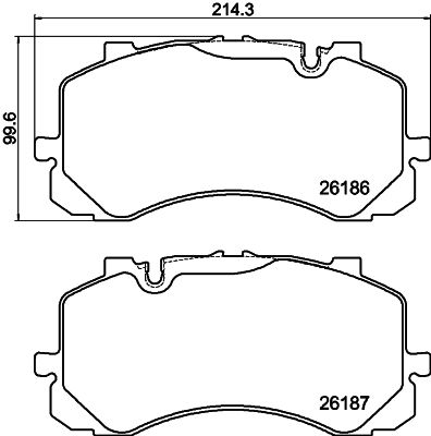 BENTLEY BENTAYGA ผ้าดิสเบรคหน้า เบนลี่ย์ เบนทายก้า / Brake Pad Set, disc brake