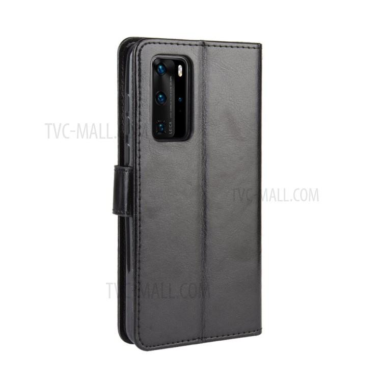 Case Huawei P40 Pro / Pre-order * เคสพื้นผิวม้าหนัง PU กระเป๋าสตางค์สไตล์กระเป๋า: 3 ช่องเสียบการ์ด + กระเป๋าเงินสด 1 ช่อง *