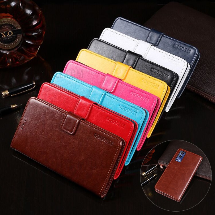 Case Vivo Y72 5G / Pre-Order * IDEWEI เคสโทรศัพท์หนัง Crazy Horse Texture พร้อมกระเป๋าสตางค์ *