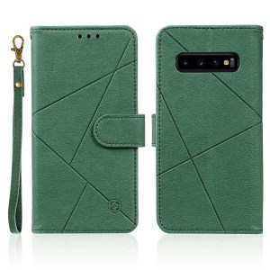 Case Samsung Galaxy S10 / Pre-Order * Rhombus Surface Wallet ยืนหนังโทรศัพท์ Cover กับสายคล้องมือ *