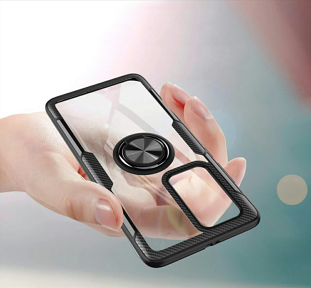 Case Huawei P40 Pro / Pre-order * เคสแหวนนิ้วขาเคส TPU + PC + เคสไฮบริดโลหะ [แผ่นโลหะแม่เหล็กในตัว] *