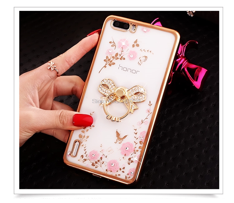 Case Huawei Honor 6 Plus / Pre-order * เคสหรูหราเทคนิคการชุบทอง TPU ซิลิโคนอ่อนนุ่ม + แหวน *