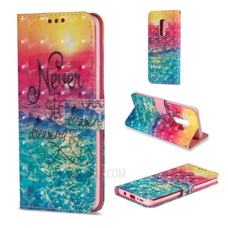 Case Samsung Galaxy S9 Plus / Pre-Order * เคสพิมพ์ลายรูปแบบสดใสดูทันสมัย สไตล์กระเป๋า: 3 ช่องเสียบการ์ด + กระเป๋าเงินสด 1 *