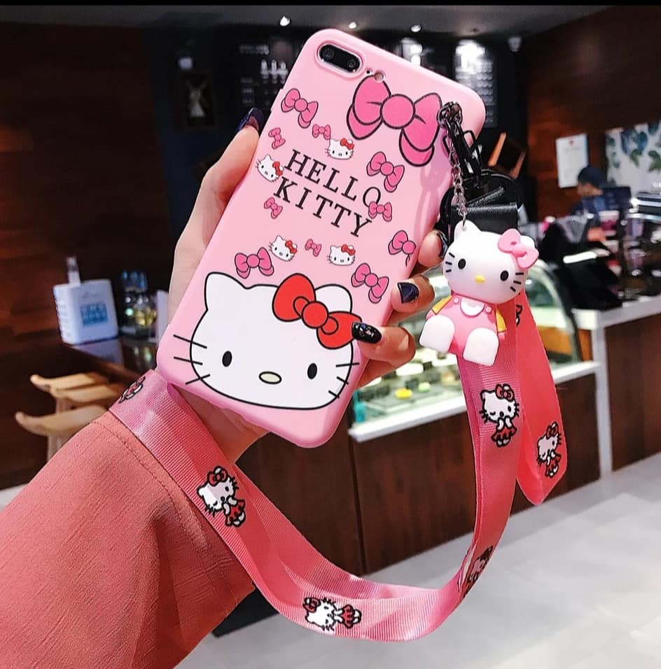 Case Huawei P30 / Pre-Order * เคสการ์ตูน Hello Kitty ซิลิโคน + สายคล้องคอ *