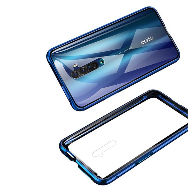 Case OPPO Reno 2 # พรีออเดอร์ * เคสอลูมิเนียมโลหะแม่เหล็ก 360 + สองด้านกระจกนิรภัย *