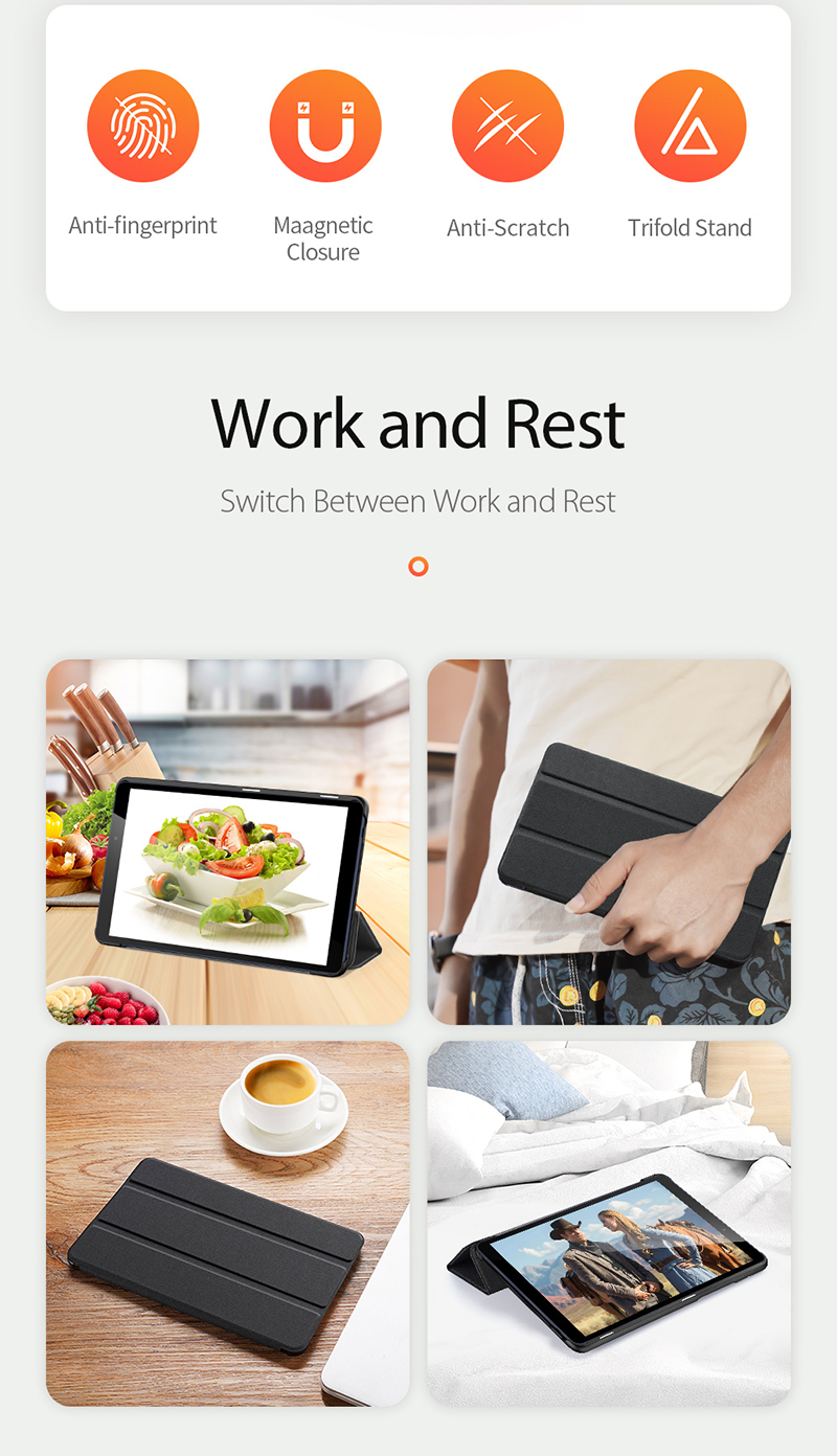 Case Huawei MatePad T8' / Pre-Order * DUX DUCIS นี้มีสไตล์ธุรกิจที่เรียบง่ายและโครงสร้างที่บางเฉียบ วัสดุหนัง PU *