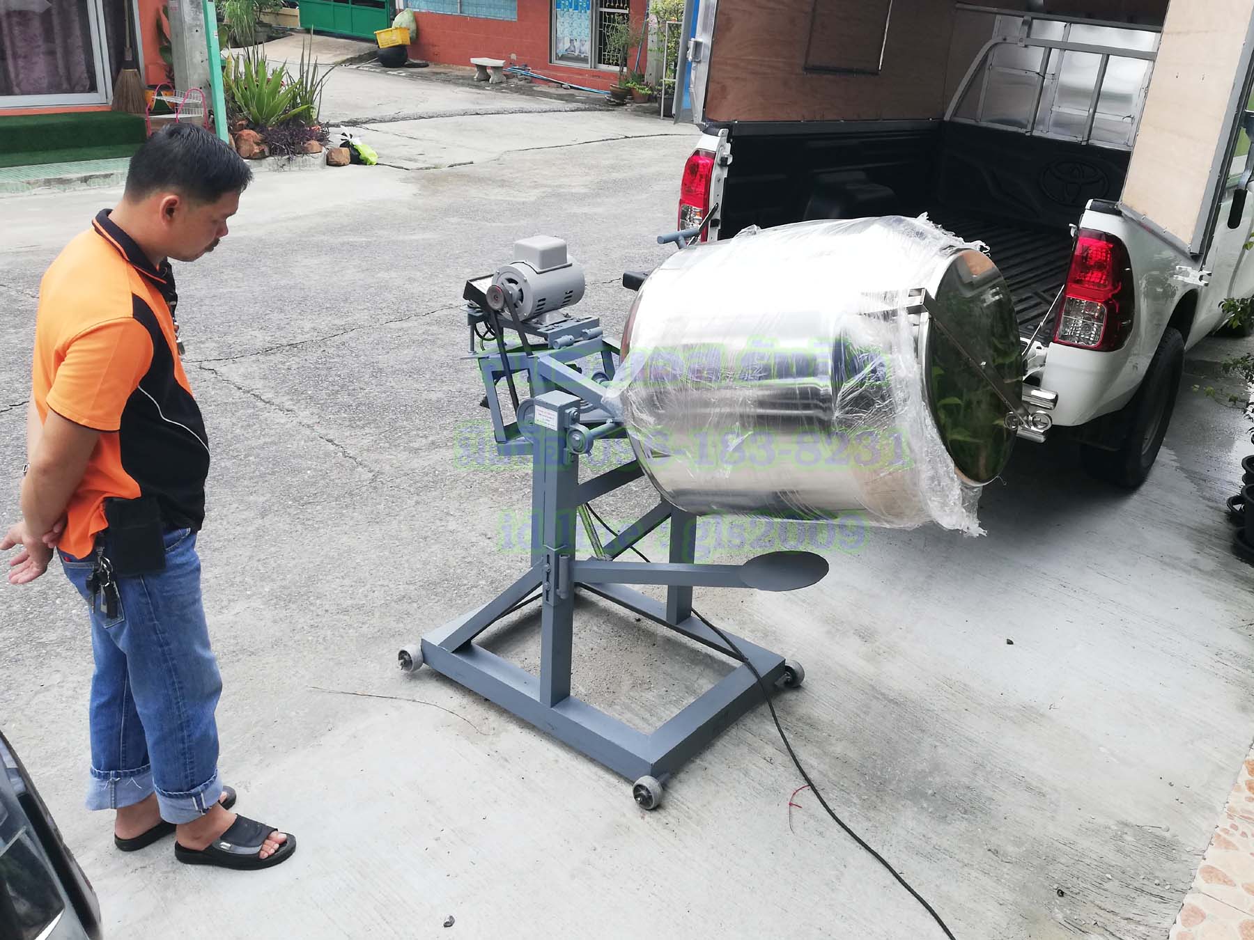 เครื่องคั่วพริก7-10กิโลกรัม ขนาด25X28นิ้ว