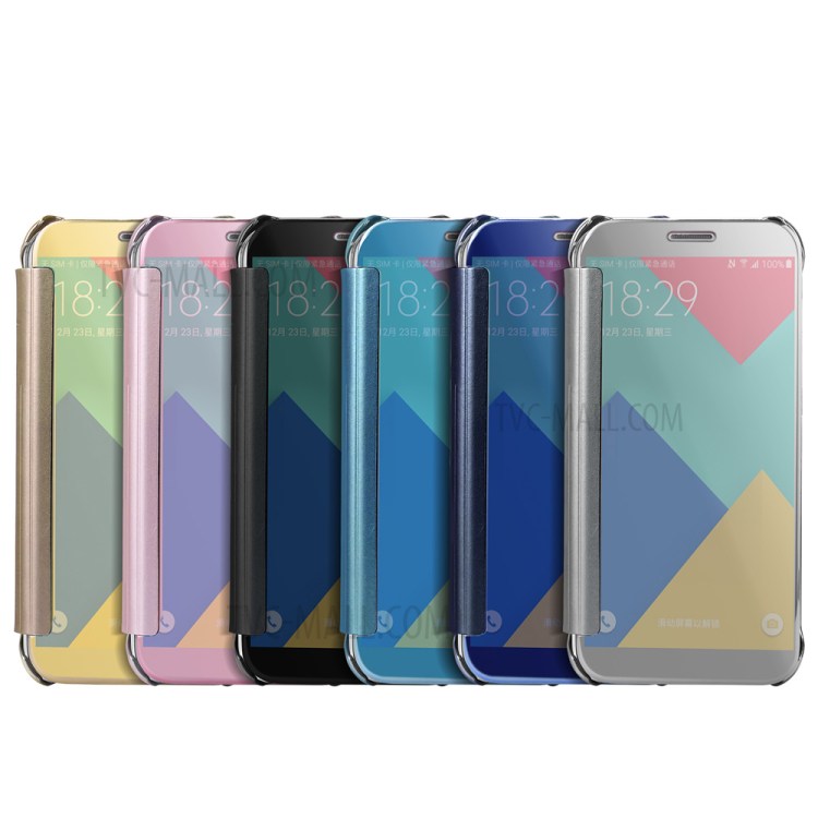 Case Samsung Galaxy A3 (2017) / Pre-Order * ทำจากวัสดุหนัง PC + PU หน้าต่างอัจฉริยะครึ่งตัวสำหรับการดูข้อมูล / ตอบรับหรือปฏิเสธสายโทรศัพท์ *