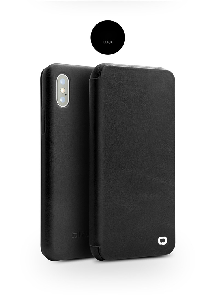 Case iPhone X, iPhone XS # Pre-Order * QIALINO Auto-sleep / wake หนังแท้ชั้นบนสุดสไตล์ธุรกิจหรูหรา *