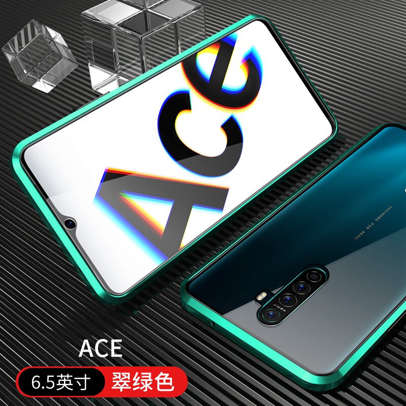 Case OPPO Reno 2 # พรีออเดอร์ * เคสอลูมิเนียมโลหะแม่เหล็ก 360 + สองด้านกระจกนิรภัย *