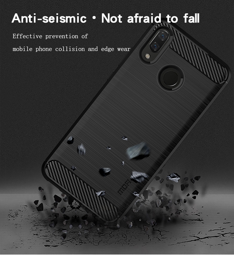 Case Huawei Y9 2019 / Pre-orde * MOFI คาร์บอนไฟเบอร์ Texture Brushed TPU Cover *