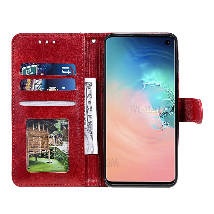 Case Samsung Galaxy S10 / Pre-Order * Rhombus Surface Wallet ยืนหนังโทรศัพท์ Cover กับสายคล้องมือ *