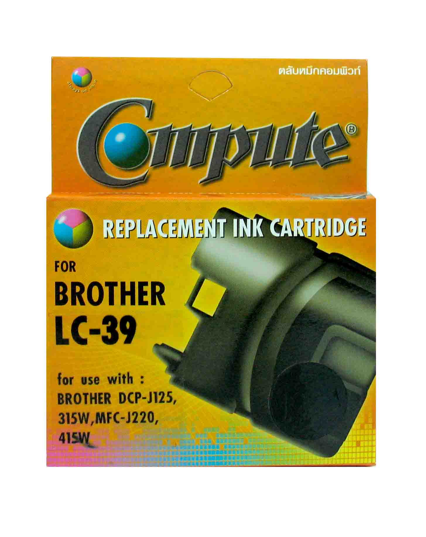 ตลับน้ำหมึกอิงค์เจ็ท คอมพิวท์ For BROTHER LC-39 (Black)