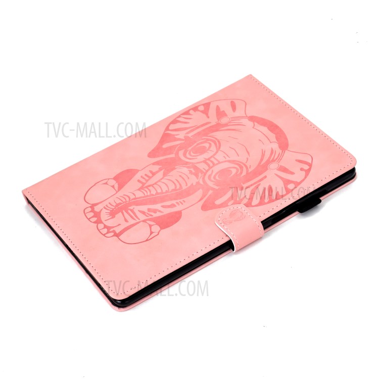 Case Samsung Galaxy Tab S6 Lite / Pre-Order * เคสลายประทับช้างการ์ดสล็อตยืนซองหนังตราตรึงใจด้วยรูปแบบช้างปรับแต่งอุปกรณ์ มีช่องเสียบการ์ดเพื่อถือบัตรของคุณ *