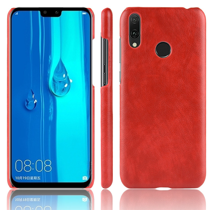 Case Huawei Y9 2019 / Pre-orde * เคสแข็งหรูหราลิ้นจี่หนัง PU ปกคลุม *