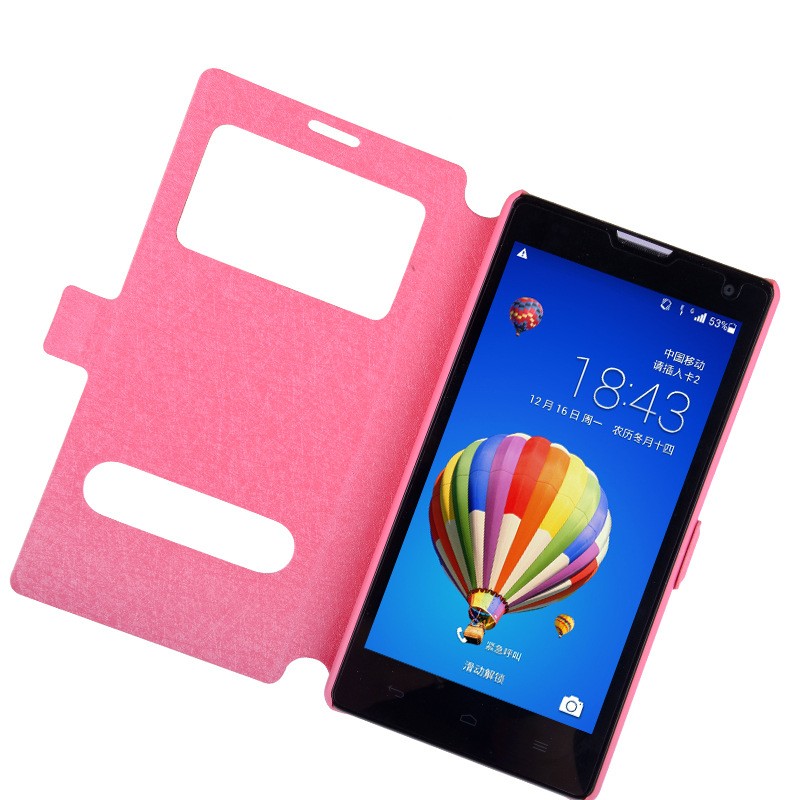 Case Huawei Honor 3C / Pre-order * เคส 2 ช่องหน้าต่าง ผ้าไหม *