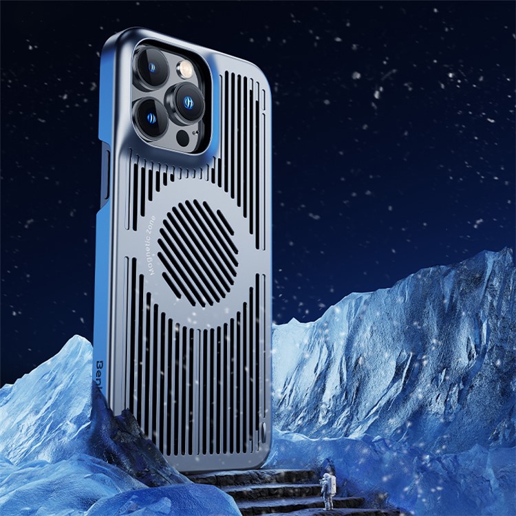 Case iPhone 14 Pro Max # Pre-order * Benks Collision Proof เคสป้องกันเคสระบายความร้อน Hollow-out ฝาครอบสมาร์ทโฟนพร้อมแผ่นโลหะแม่เหล็ก *