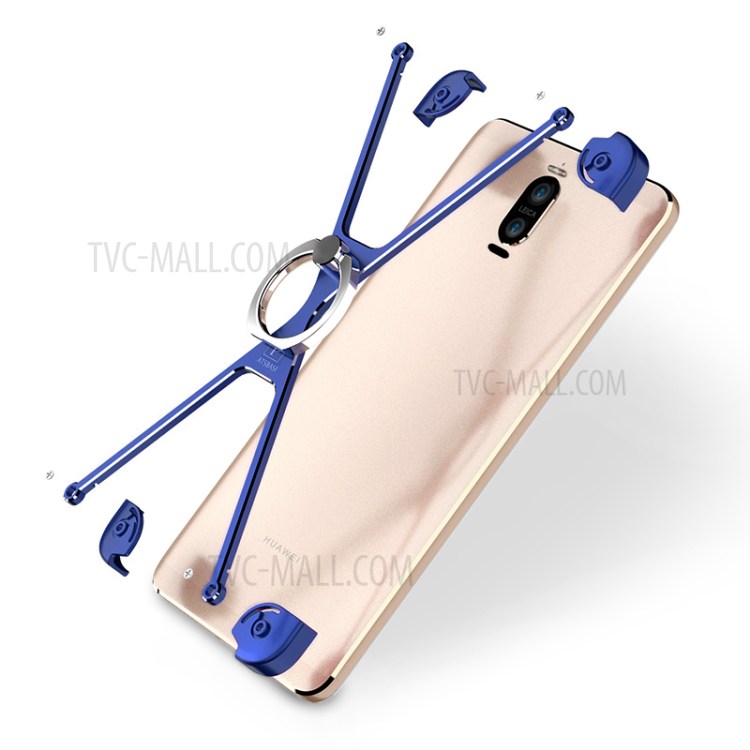 Case Huawei Mate 9 Pro / Pre-order * OATSBASF โครงโลหะรูปตัววีโลหะเงิน +แหวน *