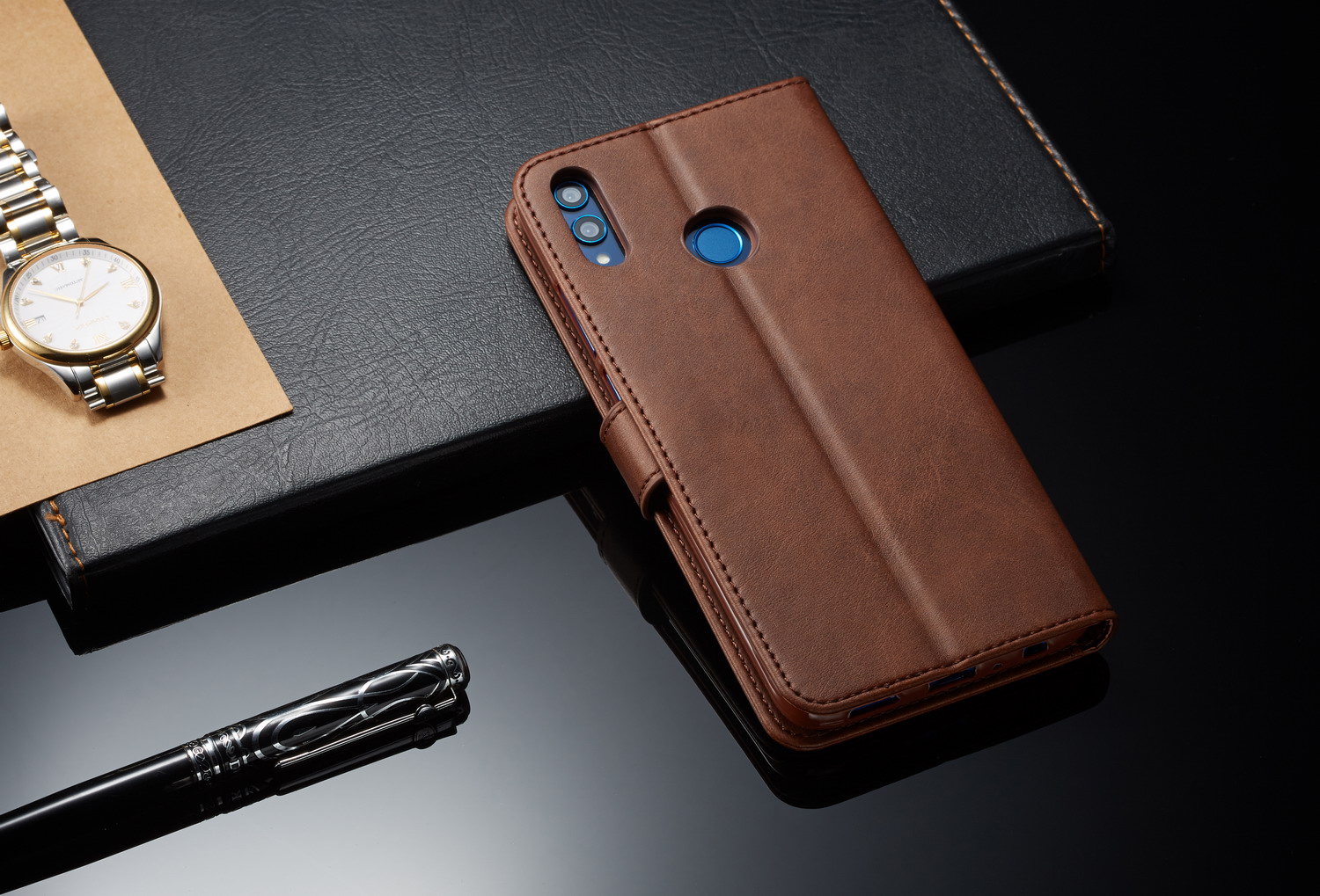 Case Huawei Y9 2019 / Pre-Order * LC.IMEEKE Leather Wallet เคสหนัง PU สไตล์ย้อนยุคดูไฮเอนด์ *