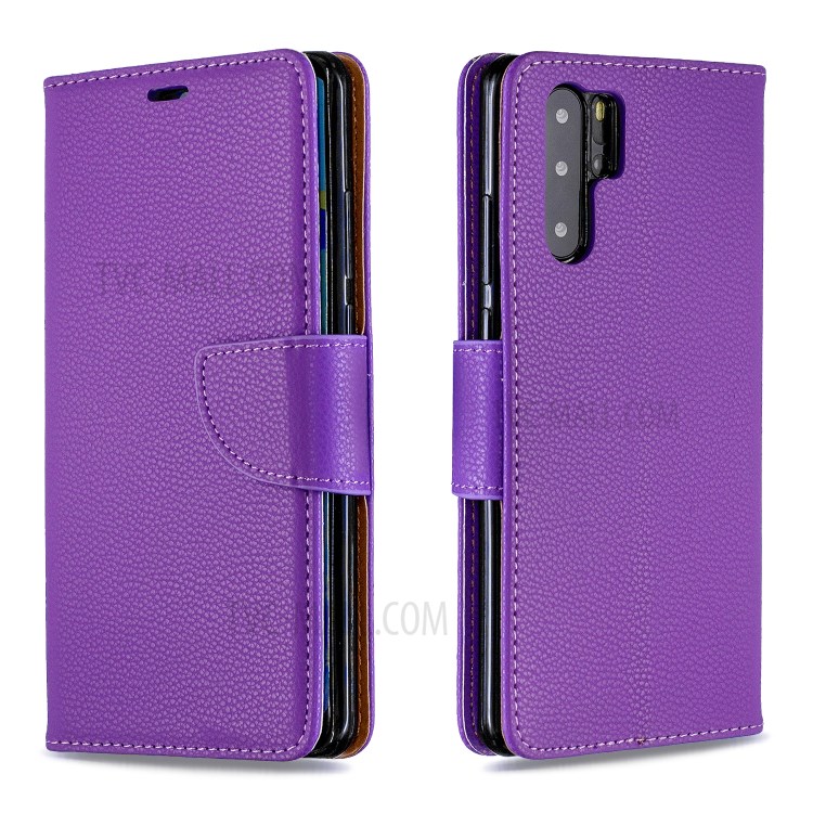 Case Huawei P30 Pro / Pre-Order * เคสผิวลิ้นจี่หนัง PU สไตล์กระเป๋า: 2 ช่องเสียบการ์ด + กระเป๋าเงินสด 1 *