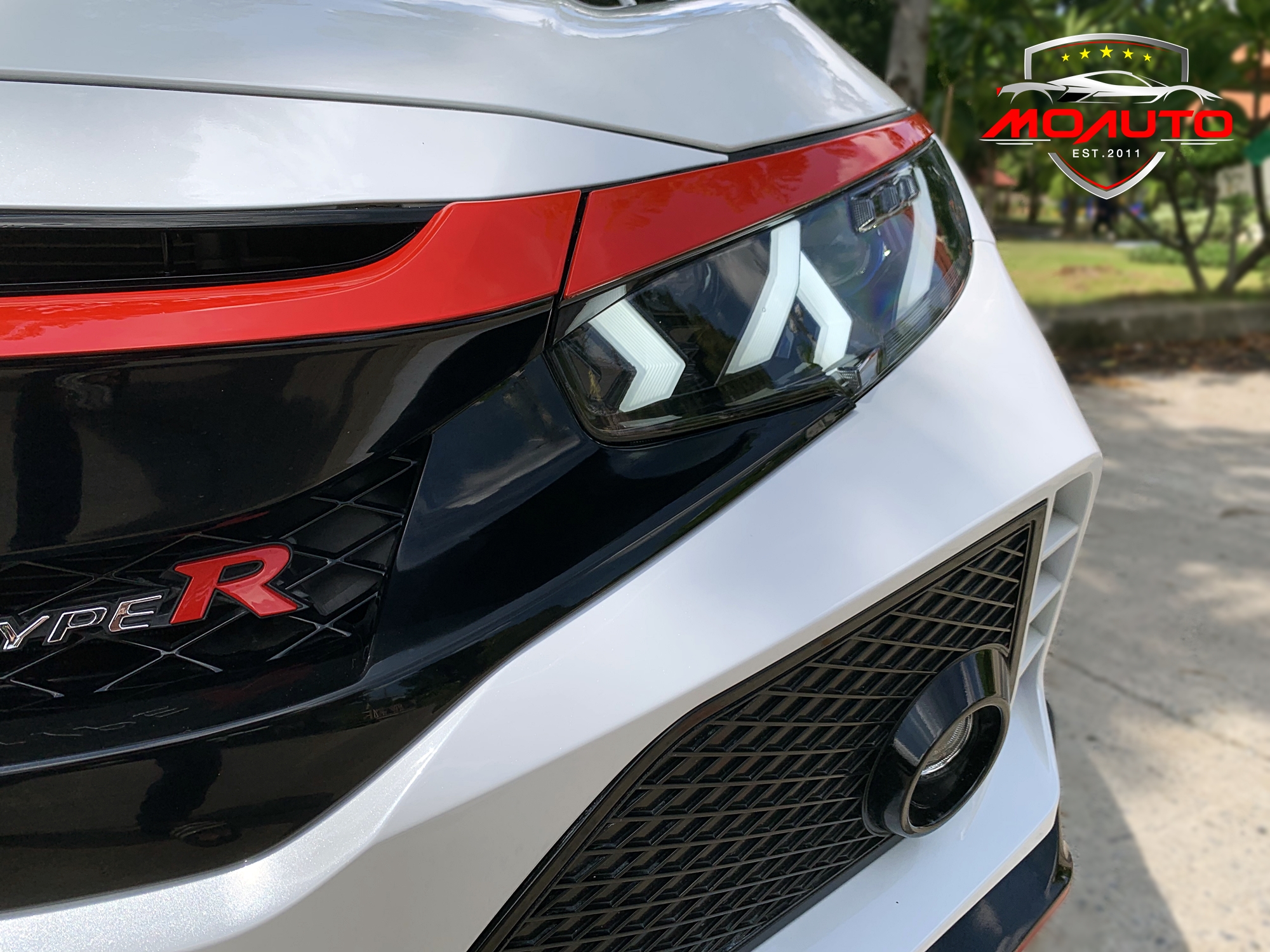 คิ้วกระจังหน้าแดง CIVIC FC / FK