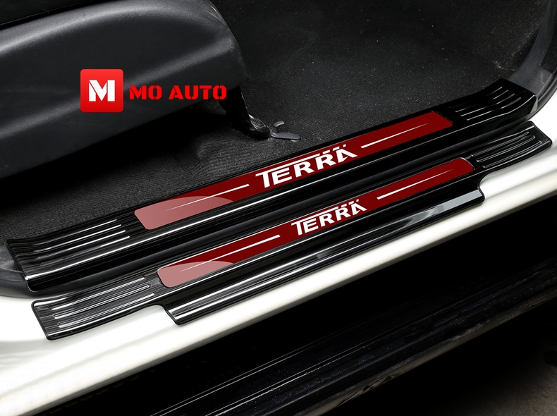 สคับเพลทกันรอยเท้าสแตนเลทภายใน ภายนอก ดำเงา TERRA