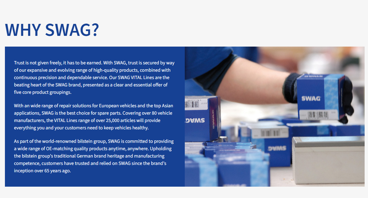 RANGE ROVER EVOQUE ลูกหมากกันโคลงหน้า ยี่ห้อ SWAG / LR024474