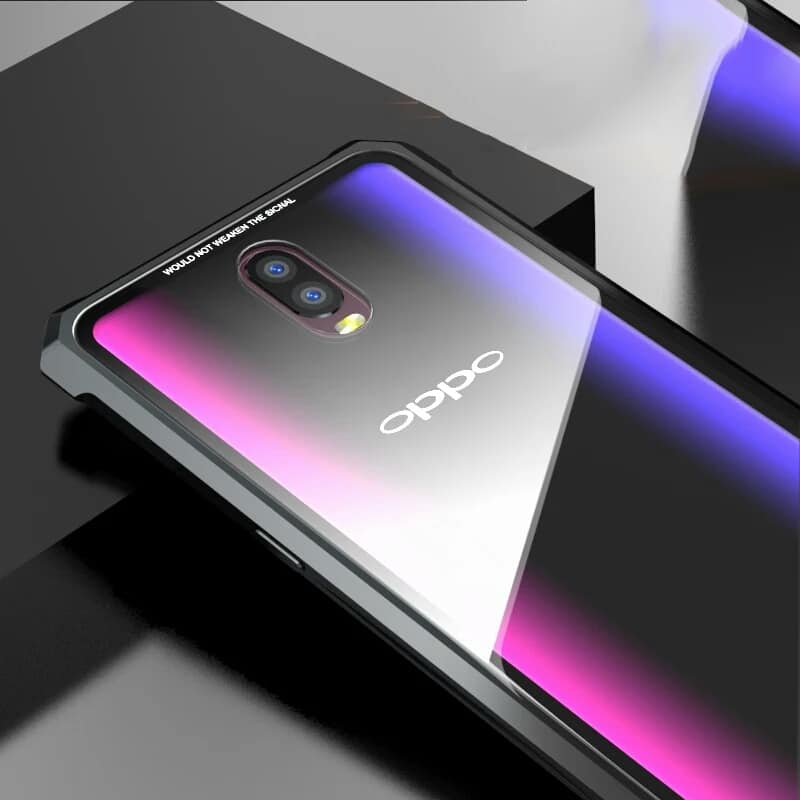 Case OPPO R17 Pro / Pre-Order * เคสกรอบโลหะอลูมิเนียม + กระจกนิรภัยปกหลัง *