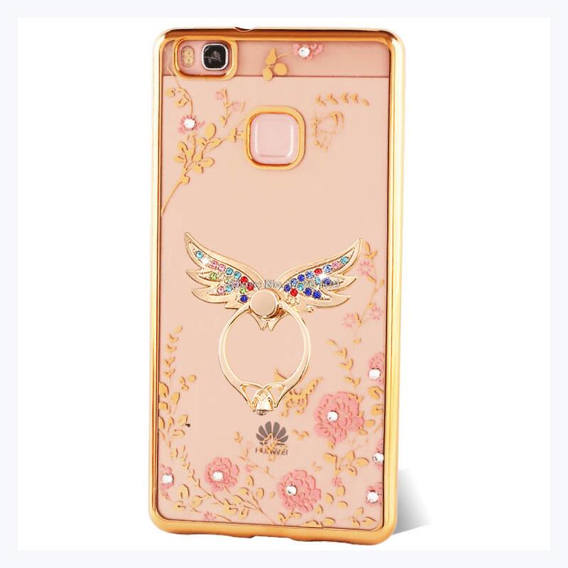 Case Huawei P9 Lite / Pre-order * เคสหรูหราเทคนิคการชุบทอง TPU ซิลิโคนอ่อนนุ่ม + เเหวน *