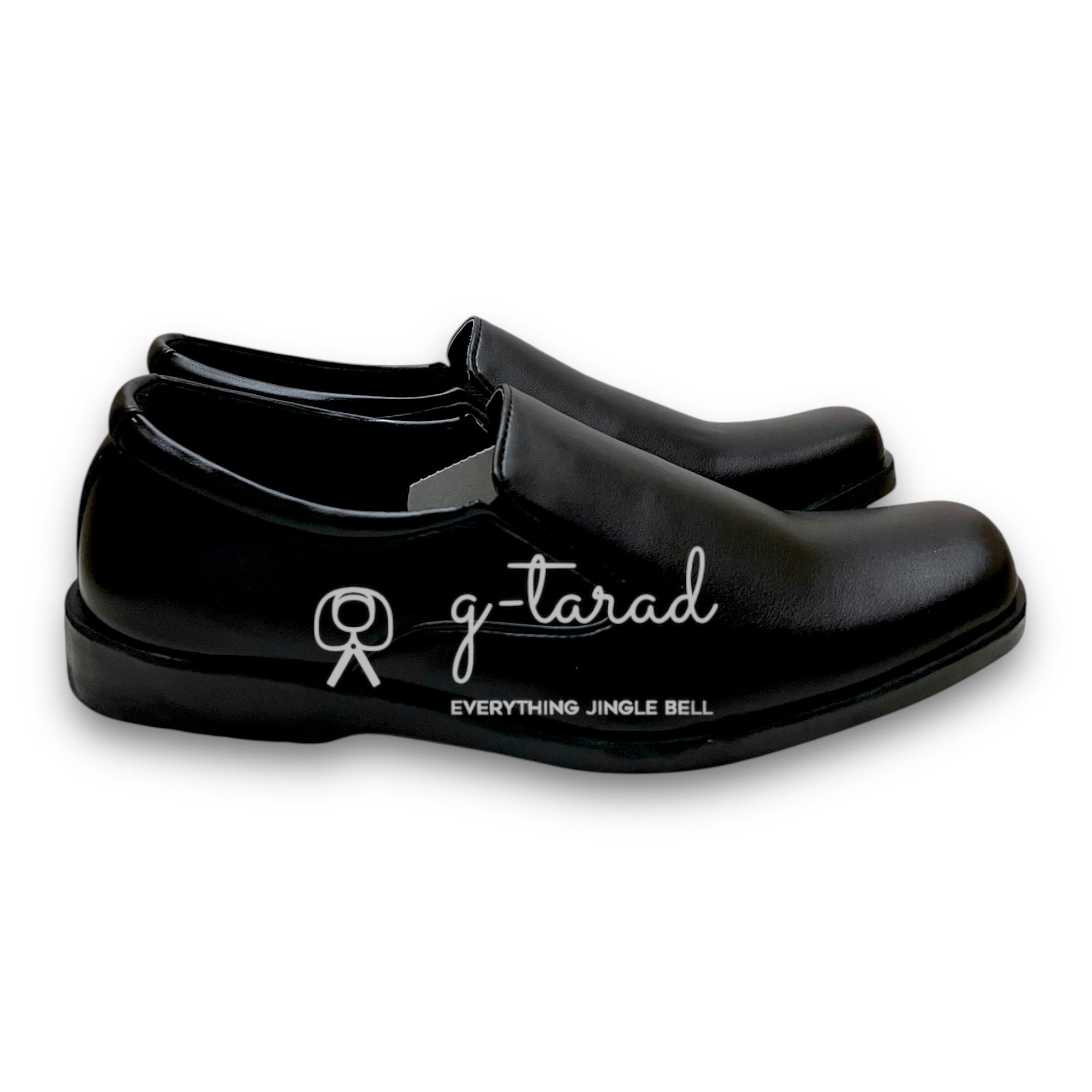 Sainte - รองเท้าหนังชาย สีดำแบบสวม (No.39-45)