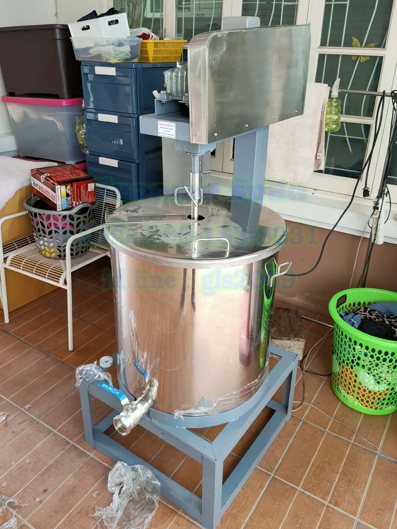 เครื่องผสมของเหลว100ลิตร1แรง