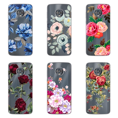 Case Motorola Moto X 4 / Pre-Order * เคส TPU โปร่งใสพิมพ์ลายดอกไม้สดใส *