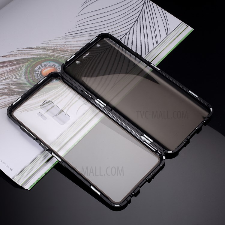 Case Samsung Galaxy S9 Plus # Pre-Order * เคสกรอบโลหะการติดตั้งแม่เหล็ก + กระจกเต็มครอบคลุม360องศา การจดจำใบหน้าต่อต้านการมองลอด *