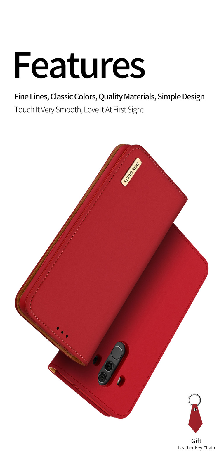 Case Huawei Mate 10 Pro / Pre-order * เคส DUX DUCIS หนังแท้ ที่มีรูปแบบธุรกิจที่เรียบง่ายและมีโครงสร้างที่เพรียวบาง *