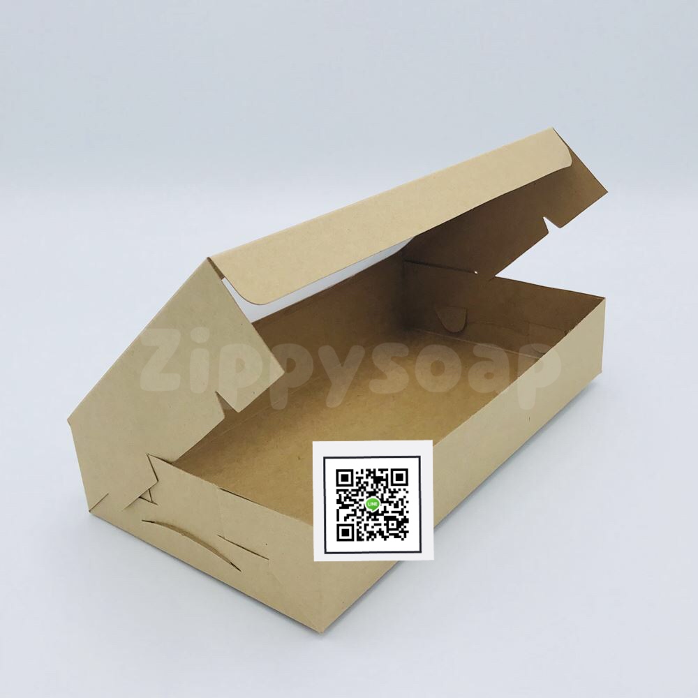 กล่องกระดาษทรงสี่เหลี่ยมผืนผ้าสีวอลนัทบราวน์ 22x12x4 cm 50ชิ้น 005664