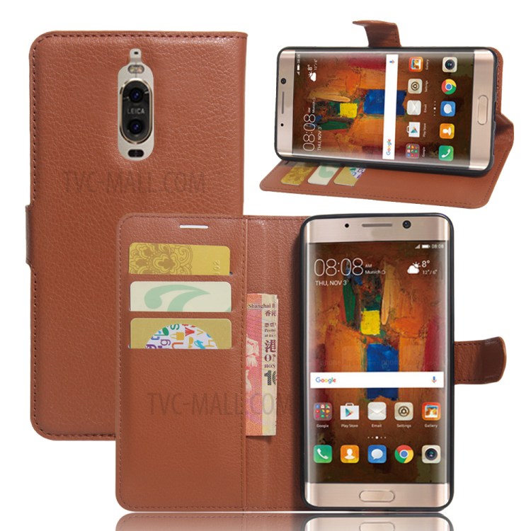 Case Huawei Mate 9 Pro / Pre-order * ผิวเนื้อลิ้นจี่ Built-in 3 ช่องเสียบการ์ดและกระเป๋าเงินสด 1 *