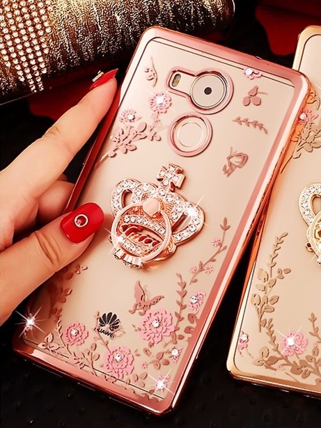 Case Huawei GR5 / Pre-order * เคสหรูหราเทคนิคการชุบทอง TPU ซิลิโคนอ่อนนุ่ม+ แหวน *