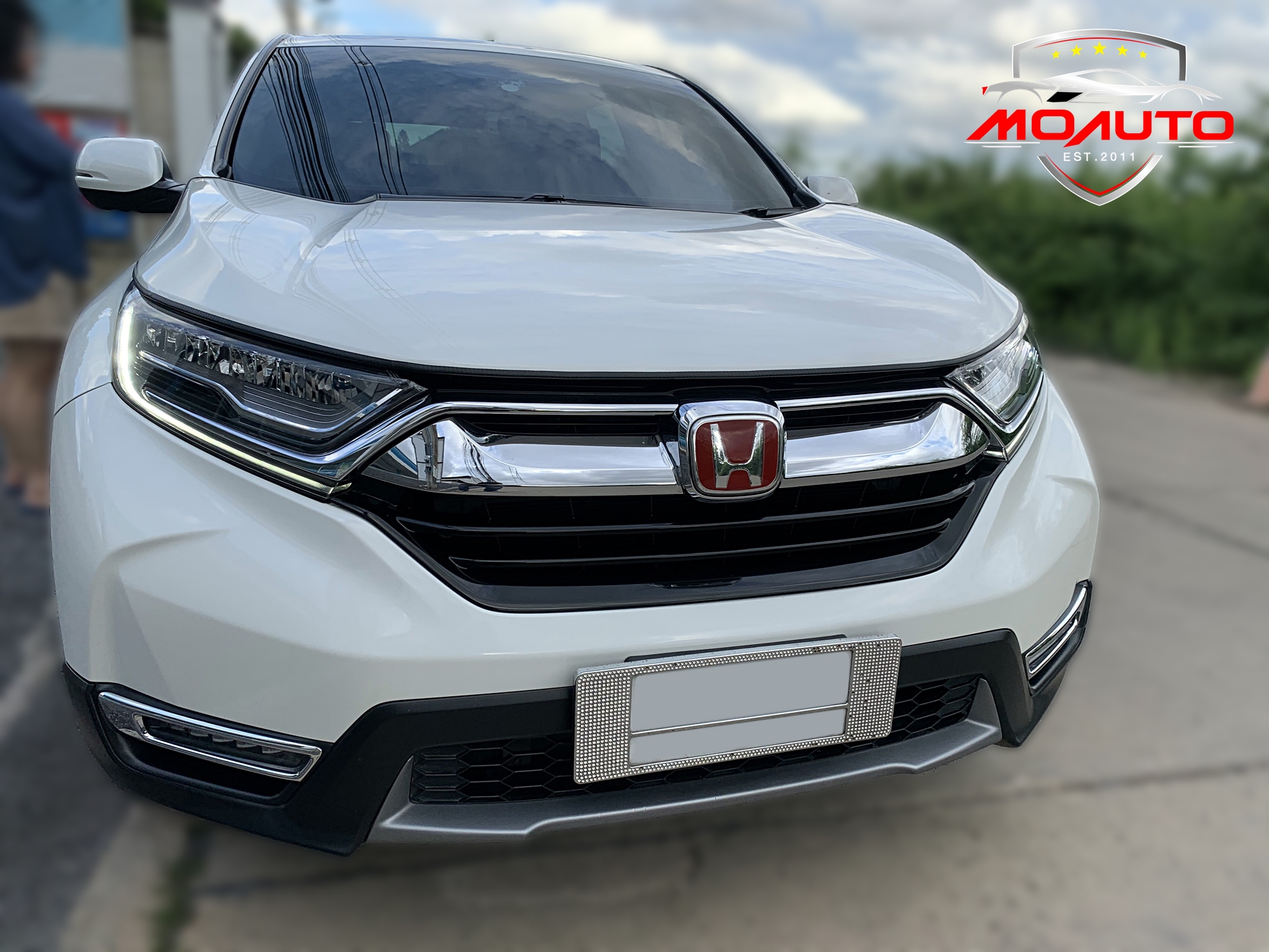 ชุดระบบช่วยเตือนมุมอับสายตาที่กระจกมองข้าง V1 (Blind Spot Monitor) CR-V G5