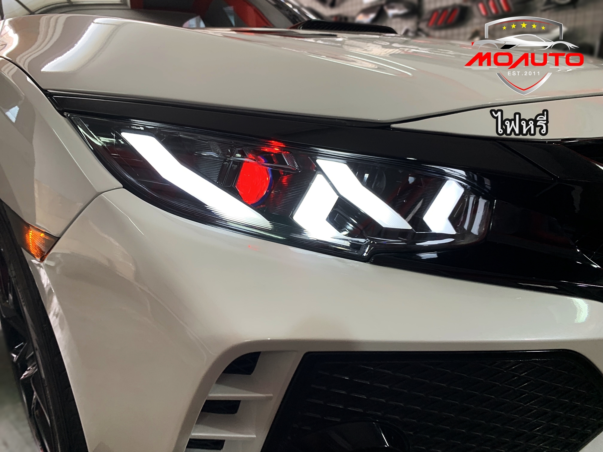 โคมไฟหน้า LED CIVIC FK ทรง Lamborghini Style