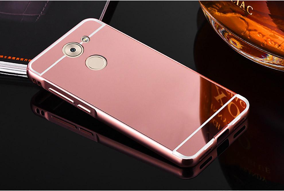 Case Huawei Y7 2017 / Pre-order * Bumpers 2in1 แกร่งกันชนโลหะ + พลาสติกแผ่นหลังเงาเหมือนกระจก *