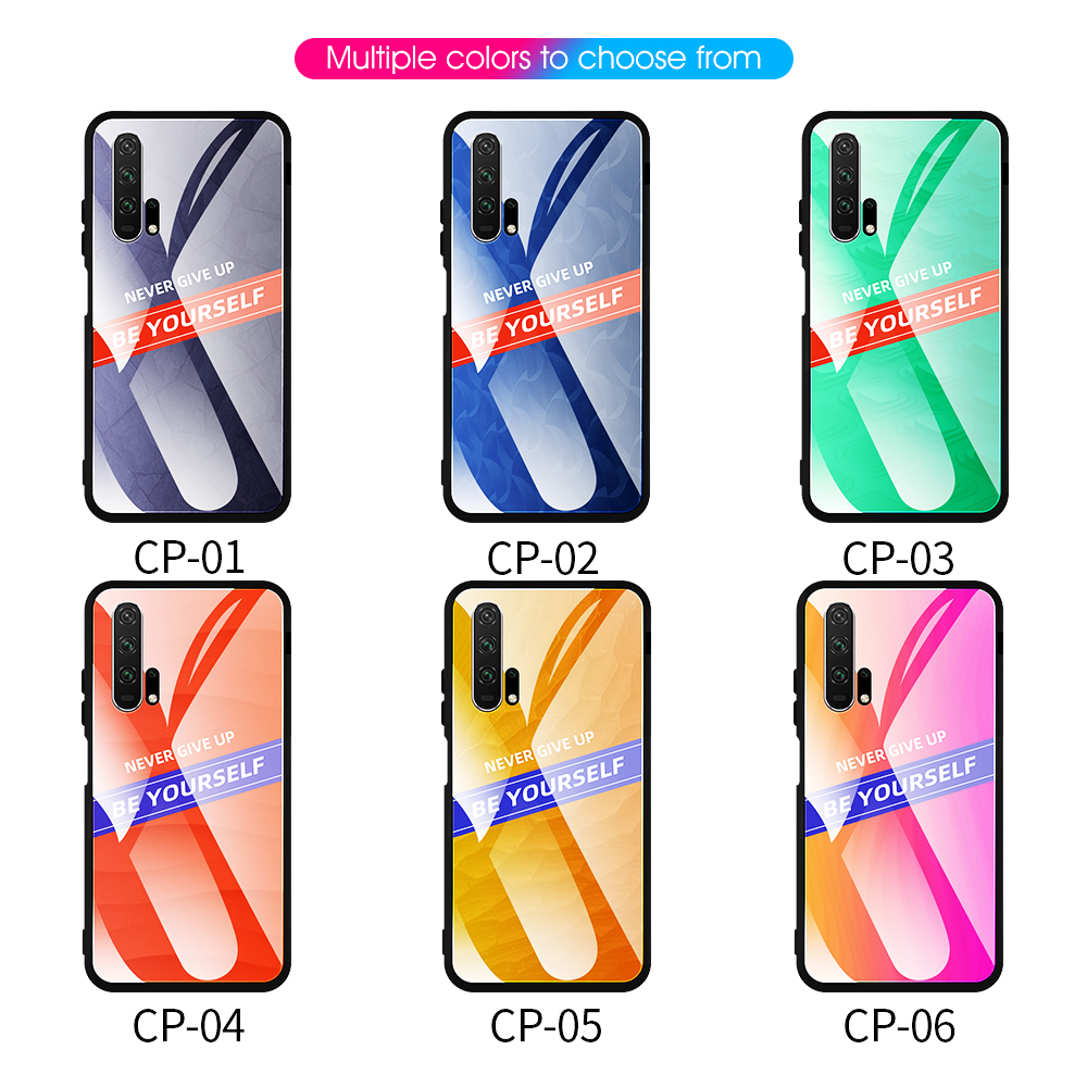 Case Huawei Nova 5T / Pre-order * เคสแบบกระจกนิรภัย PC TPU กระจกหลังมีความแข็ง 9H ป้องกันรอยขีดข่วนและทนต่อการสึกหรอ *