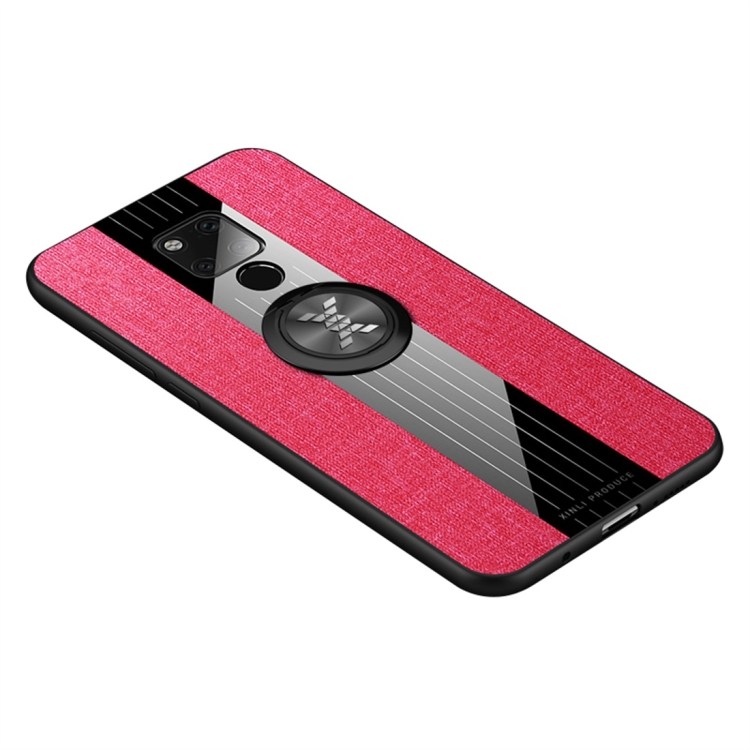 Case Huawei Mate 20 X / Pre-order * Xinli เย็บผ้า textue กันกระแทกเคส TPU + แหวน ขาตั้ง *