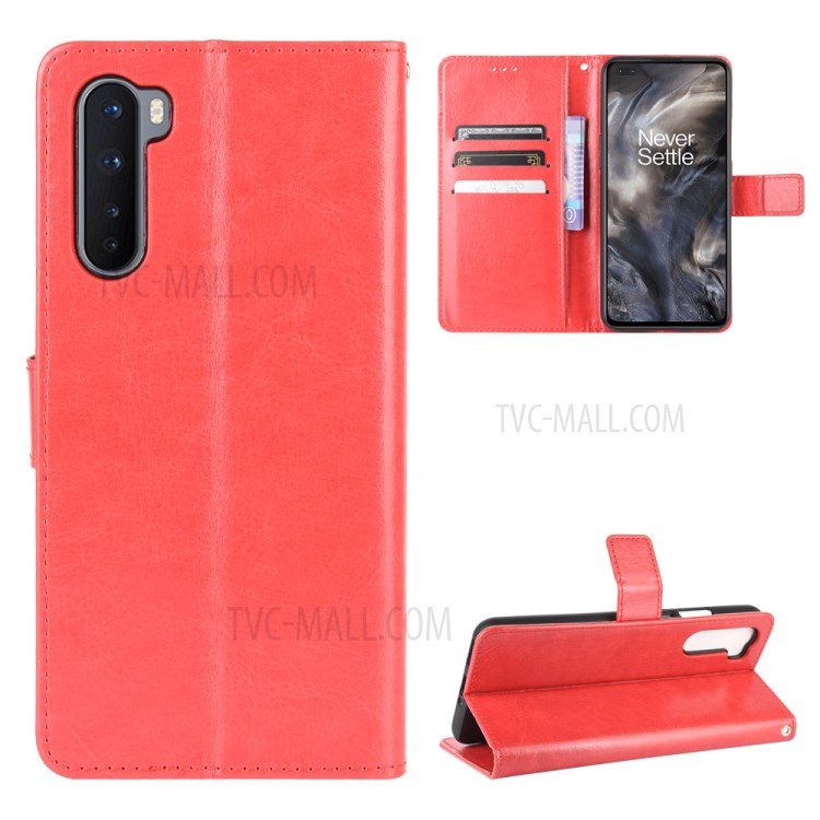 Case OnePlus Nord 5G / Pre-order * เคสกระเป๋าสตางค์หนัง Crazy Horse Wallet พร้อมสายคล้องมือ *