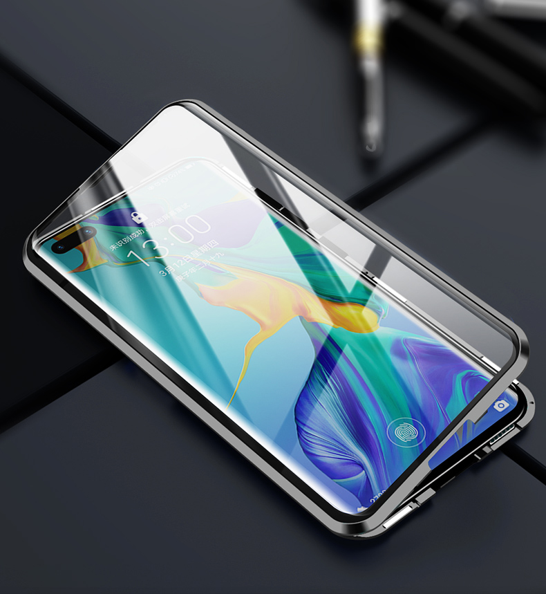 Case Huawei P40 Pro / Pre-order * กระจกเทมเปอร์สองด้านกันกระแทก Magnetic Attraction เคสพร้อมฝาปิดเลนส์กล้อง *