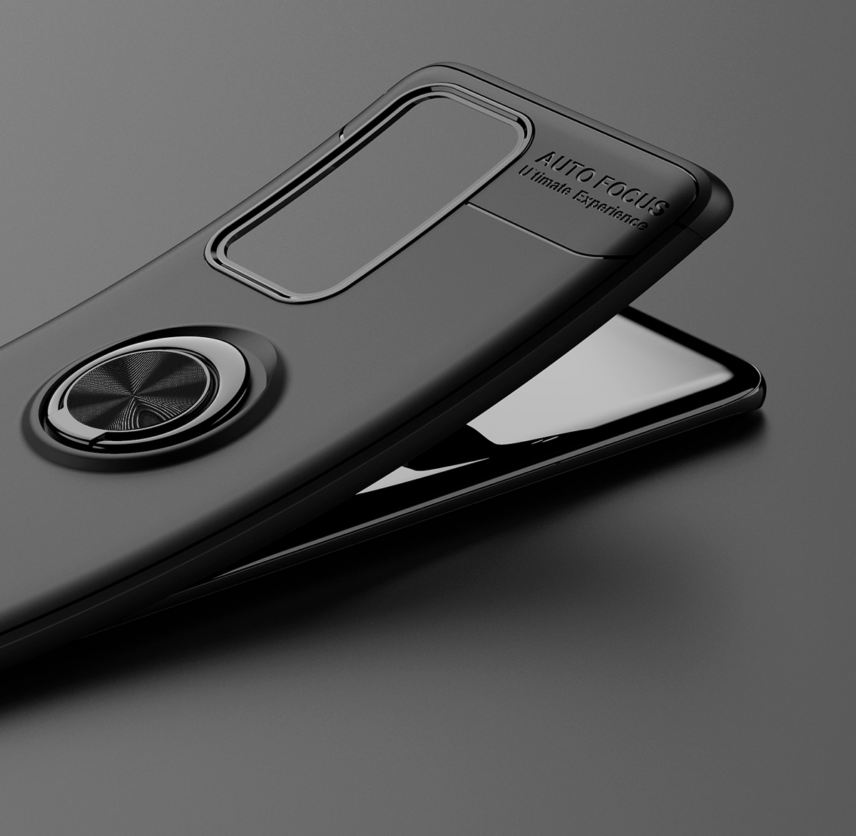 Case Huawei P40 Pro / Pre-order * LENUO เคสโลหะโทรศัพท์ TPU พร้อมฝาครอบแผ่นแม่เหล็ก + แหวน *