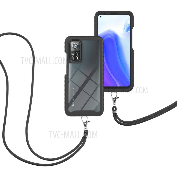 Case Xiaomi Mi 10T Pro 5G / Pre-order * Hybrid Case PC + กรอบ TPU ครอบคลุมเต็มรูปแบบฝาครอบโทรศัพท์พร้อมเชือกเส้นเล็ก *