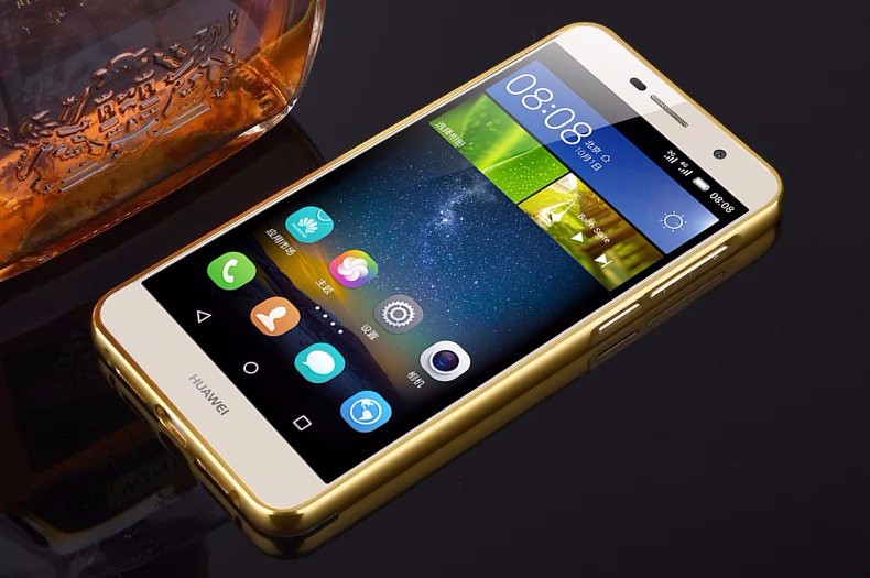 Case Huawei Y6 / Pre-order * Bumpers 2in1 แกร่งกันชนโลหะ + พลาสติกแผ่นหลังเงาเหมือนกระจก *