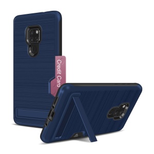 Case Huawei Mate 20 / Pre-order * เคสแปรงพลาสติก + TPU Mobile Cover [ขาตั้ง] พลาสติกไฮบริดและวัสดุ TPU ทนทาน *