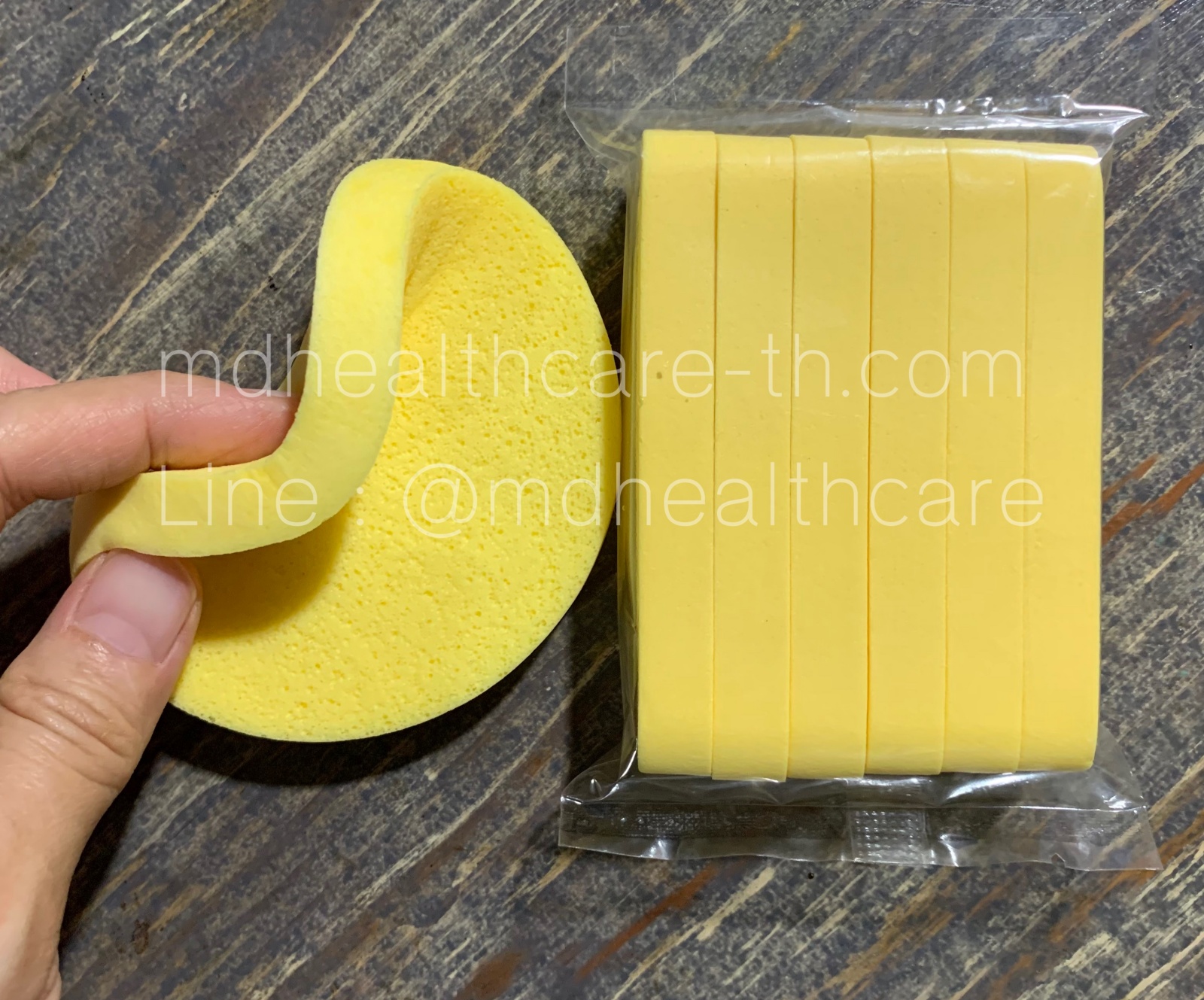 (12ชิ้น/แพ็ค) ฟองน้ำล้างหน้าอัดแท่ง กว้าง8cm*หนาพิเศษ1cm เนื้อนุ่ม เกรดA